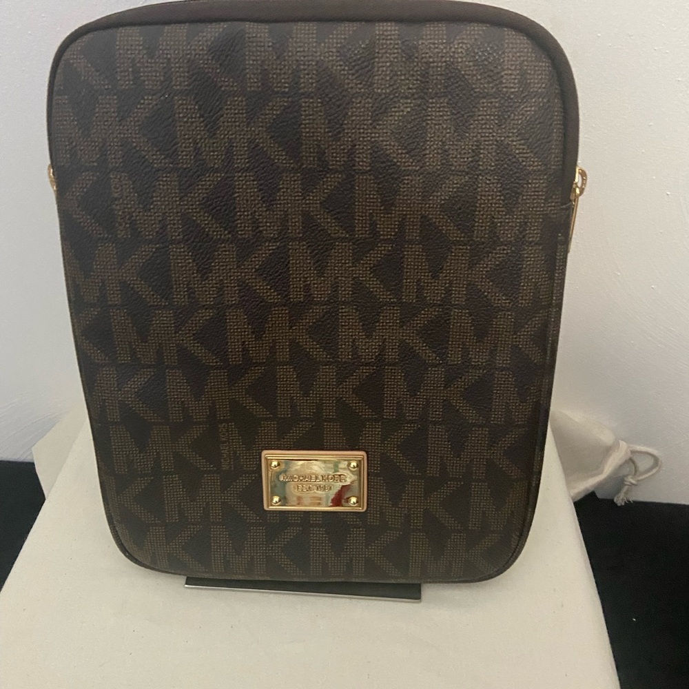 Michael Kors Dark Brown Monogram tablet Bag